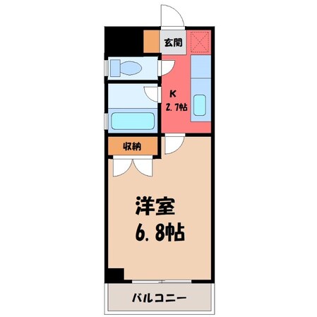 宇都宮駅東口駅 徒歩7分 1階の物件間取画像